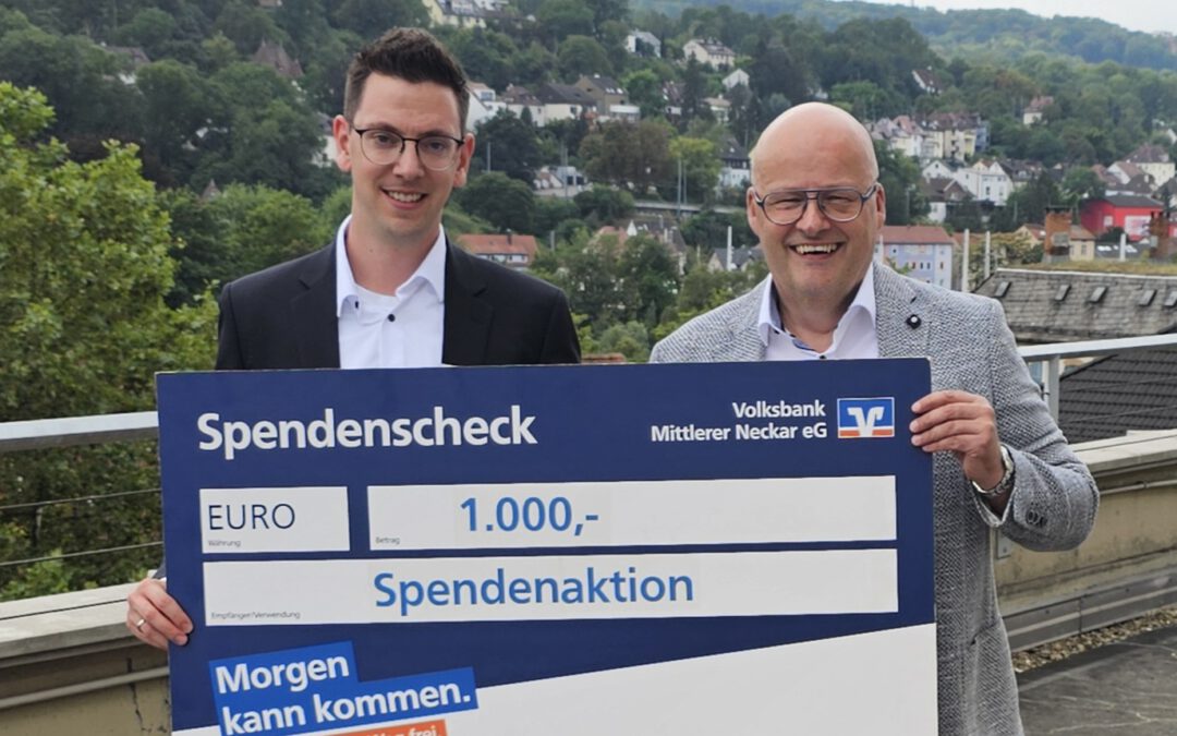 Spendenaktion „Gemeinsam mehr bewegen! – 1.000,00 EUR für DAS WOHNHAUS